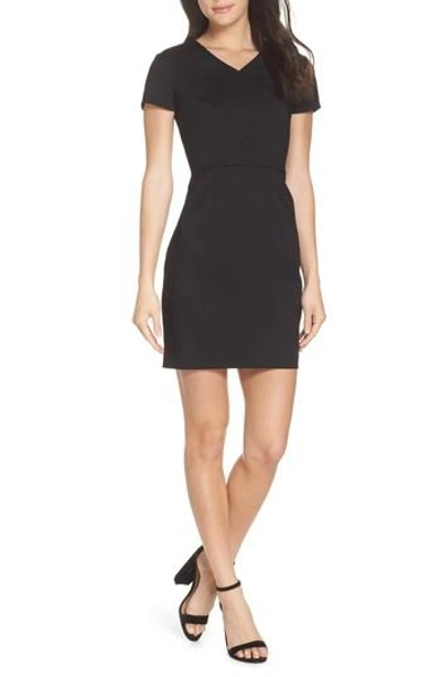 French Connection Glass Stretch Sheath Dress In Black