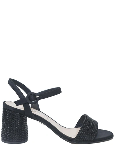 Roberto Festa - Satin Sandal Aster In Black