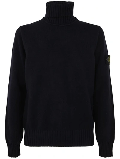Stone Island Turtle Neck Sweater Clothing In Blue