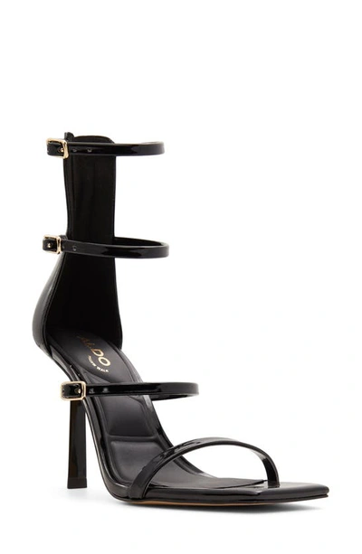 Aldo Women's Jocelyn Strappy Buckled Dress Sandals In Black Patent