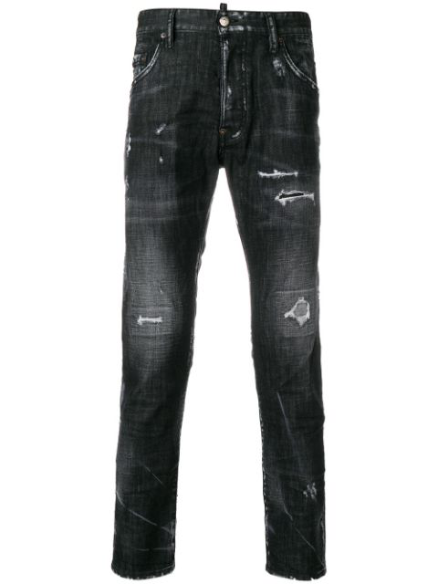 Dsquared2 Black Skater Jeans In Cotton | ModeSens