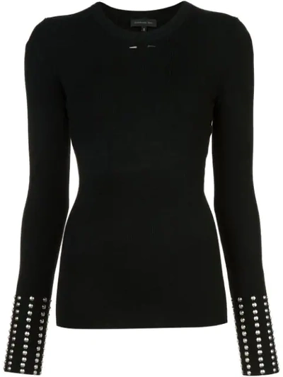 Barbara Bui Studded Cuff Sweater - Black