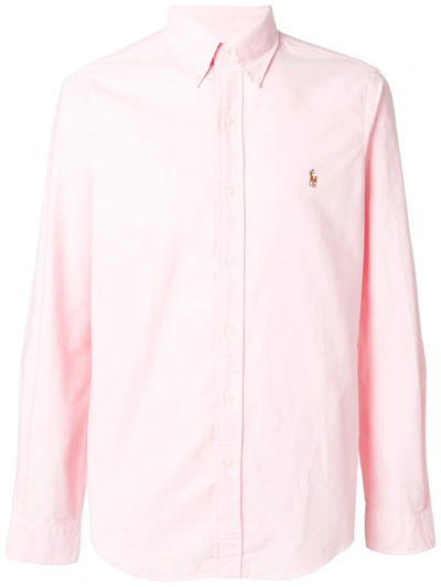Ralph Lauren Logo Slim-fit Shirt In Pink