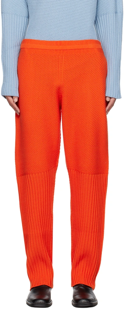 Issey Miyake Orange Rustic Sweatpants In Powerful Orange