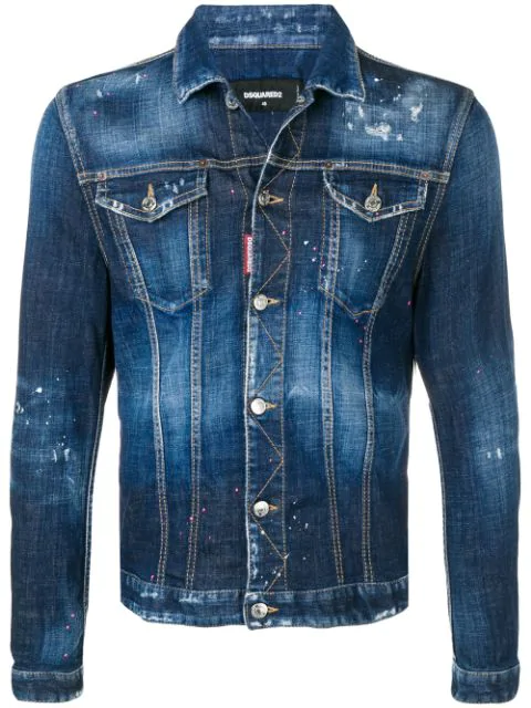 dsquared painted jeans