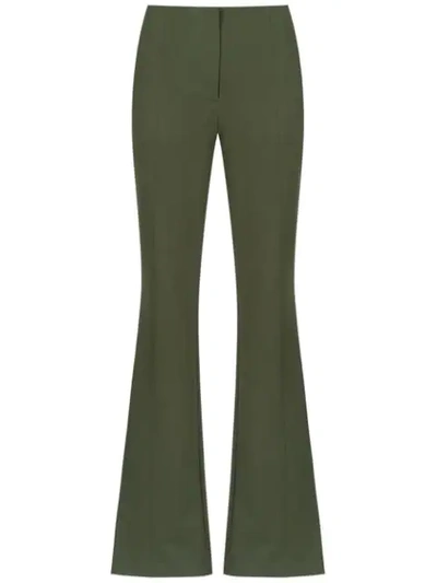 Alcaçuz Cogumelo Flared Trousers In Green