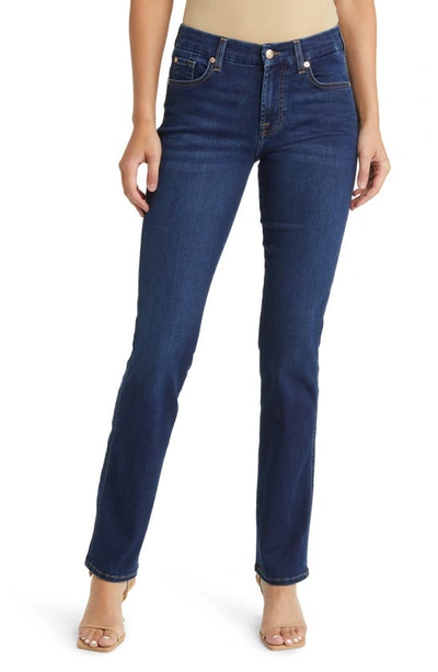 7 For All Mankind Kimmie Straight Leg Jeans In Indigo Rinse