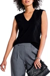 Nic + Zoe Perfect Layer V-neck Top In Black Onyx