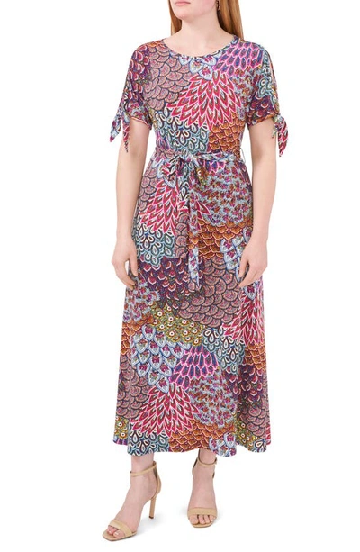 Chaus Split Sleeve Midi Dress In Sunlight Multi