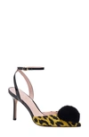 Kate Spade Amour Pom Pump In Modern Leopard/chartreuse