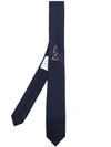 Thom Browne Wool Twill Tie In Navy