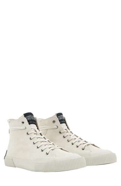 Allsaints Dumont High Top Sneaker In Chalk White