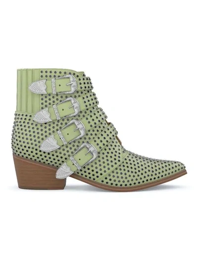 Toga Micheal Western Boots In Green