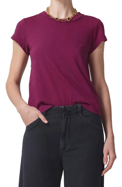 Citizens Of Humanity Juliette Cap Sleeve Supima® Cotton T-shirt In Finch