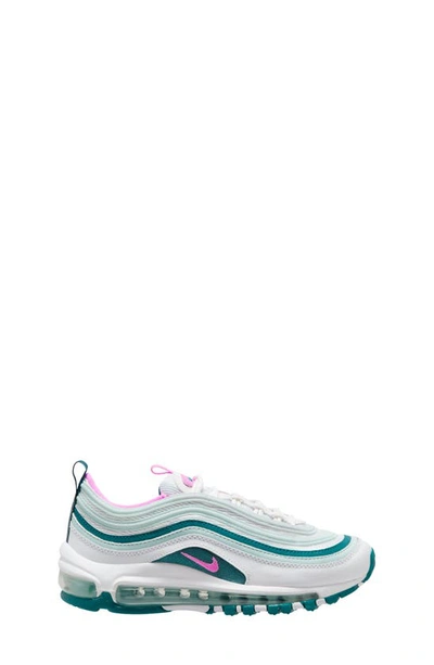 Nike Kids' Air Max 97 Sneaker In White/ Pink/ Geode Teal/ Jade