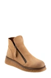 Bueno Phoenix Zip Bootie In Desert Nubuck