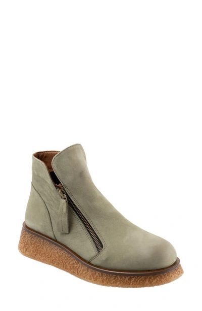 Bueno Phoenix Zip Bootie In Sage Nubuck