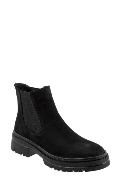 Bueno Darla Lug Chelsea Boot In Black Nubuck