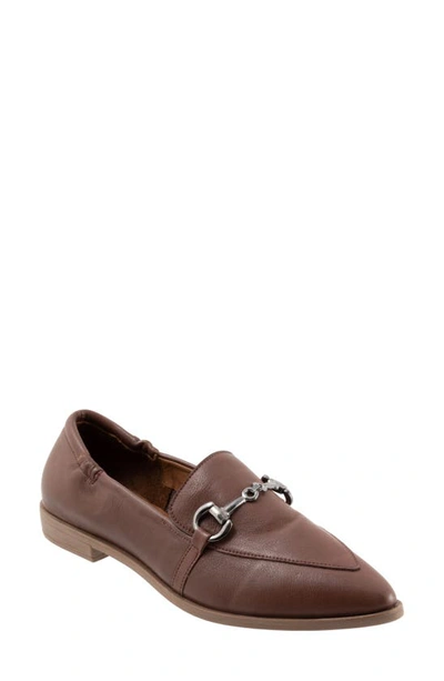 Bueno Bowie Pointed Toe Bit Loafer In Dark Brown