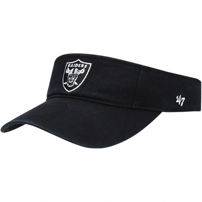 47 ' Black Las Vegas Raiders Clean Up Visor