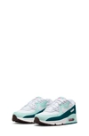 Nike Kids' Air Max 90 Ltr Sneaker In White/ White/ Jade/ Geode Teal