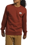 The North Face Heritage Patch Crewneck Sweatshirt In Brandy Brown