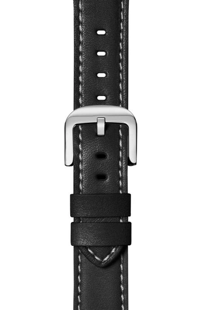 Shinola Aniline 24mm Leather Watchband In Largo Tan