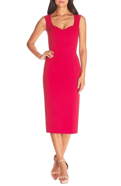 Dress The Population Elle Sheath In Red
