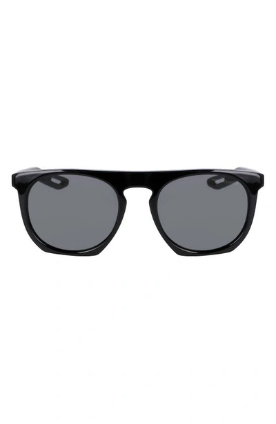 Nike Flatspot Xxii 52mm Polarized Geometric Sunglasses In Black/ Polar Grey