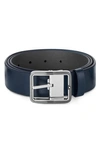 Montblanc Reversible Leather Belt In Blue