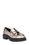 Calvin Klein Grant Lug Sole Penny Loafer In Pewter