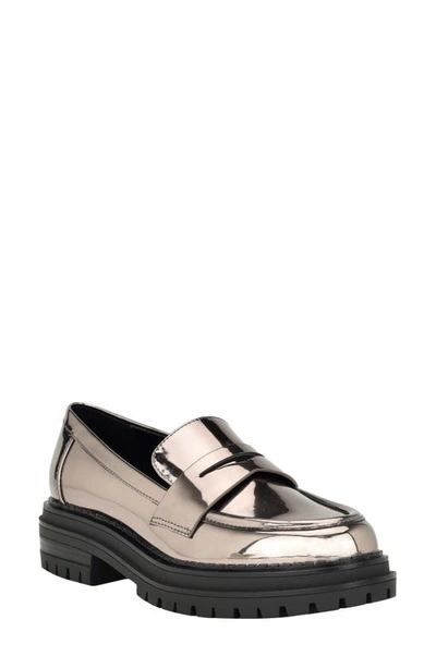 Calvin Klein Grant Lug Sole Penny Loafer In Black