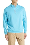 Peter Millar Crafted Stealth Quarter Zip Performance Pullover In Carribean