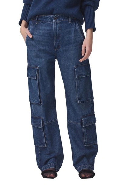 Citizens Of Humanity Delena High Waist Wide Leg Cargo Jeans In Alma