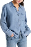 Splendid Reese Chambray Button-up Shirt In Medium Indigo