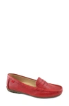 Marc Joseph New York Carrol Street 2.0 Penny Loafer In Crimson Wax Grainy