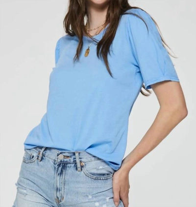 Another Love Scarlette Puff Sleeve Top In Blue