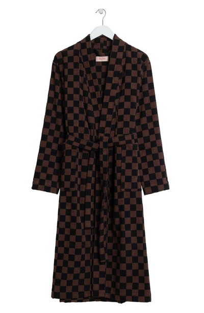 Baina Sulis Organic Cotton Robe In Tabac Noir