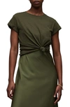 Allsaints Anna Cuff Sleeve Cotton T-shirt In Pistachio Green