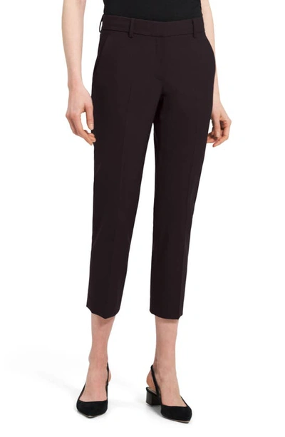 Theory Treeca 2 Good Wool Crop Suit Trousers In Mink