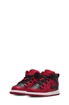 Jordan Kids' Nike Air  1 Mid Se Basketball Sneaker In Red/ Black/ White