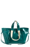 Isabel Marant Wardy Leather Tote In Emerald