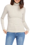 Fifteen Twenty Rib Turtleneck Top In Oatmeal