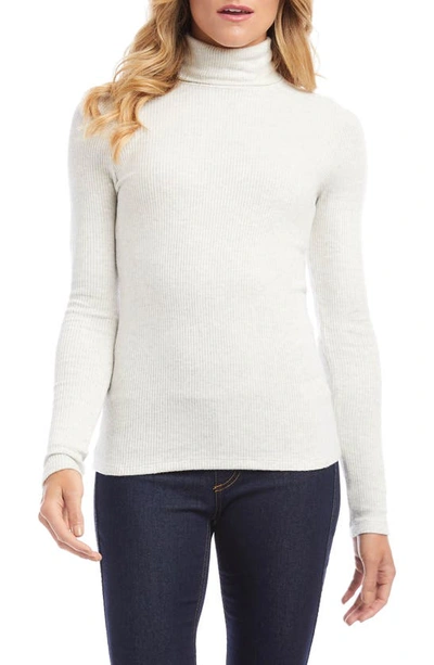 Fifteen Twenty Rib Turtleneck Top In Heather