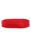 Trafalgar Sutton Solid Silk Cummerbund In Red