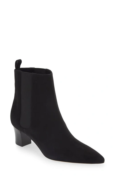 Manolo Blahnik Tiraba Pointed Toe Bootie In Blck(0015)