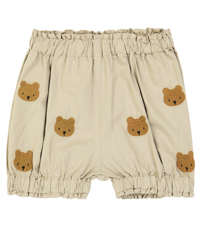 Donsje Baby Carson Printed Cotton Bloomers In Brown