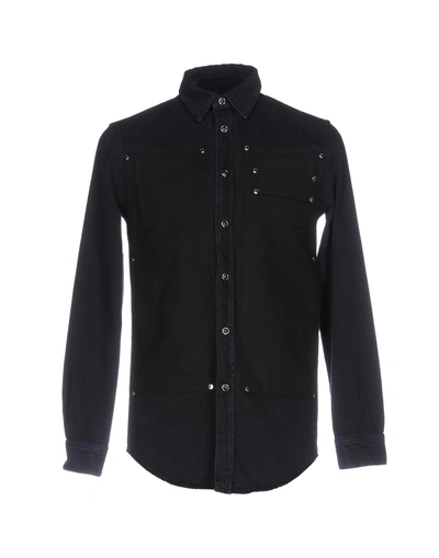 Givenchy Denim Shirts In Blue