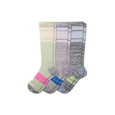 Bombas Everyday Compression Sock 3-pack (15-20mmhg) In Aloe Purple Mix