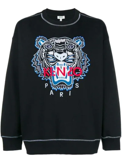 Kenzo Sweatshirt With Tiger Embroidery In Black